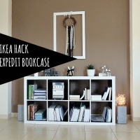 Ikea hack-Expedit βιβλιοθήκη με μπογιά κιμωλίας